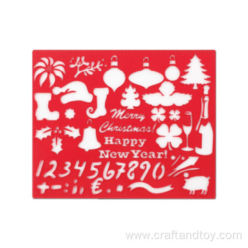 drawing stencil in Christmas design